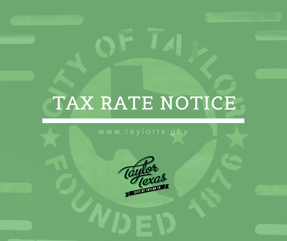 Tax rate notice graphic