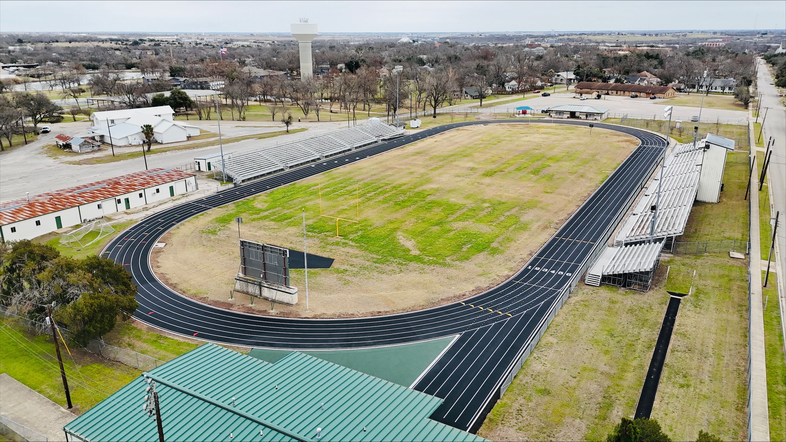 Memorial Field Track After Renovation Aerial